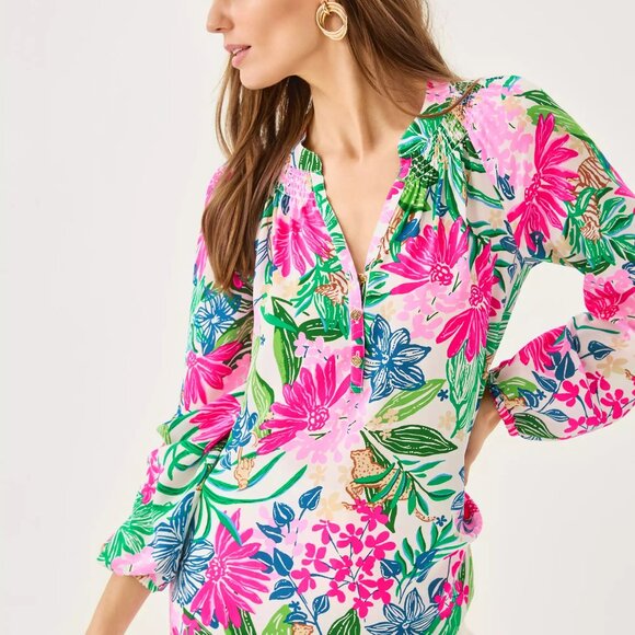 Lilly Pulitzer Elsa Silk Top $188, Endless Summers, NEW! - Picture 3 of 9